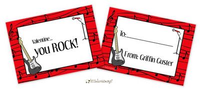 Valentine's Day Exchange Cards by Little Lamb Designs (Rockin') Valentine's Day Exchange Cards by Little Lamb Designs (Rockin')